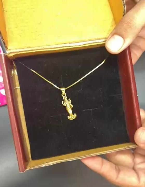 Gold Plated Laxmi Mataji Pendant with Chain